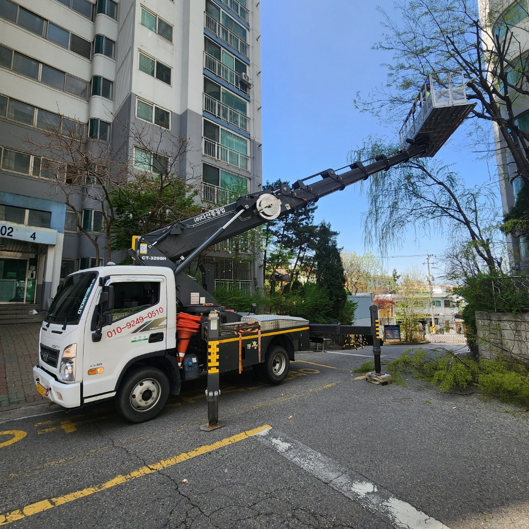 CCTV 설치 스카이차 작업사진