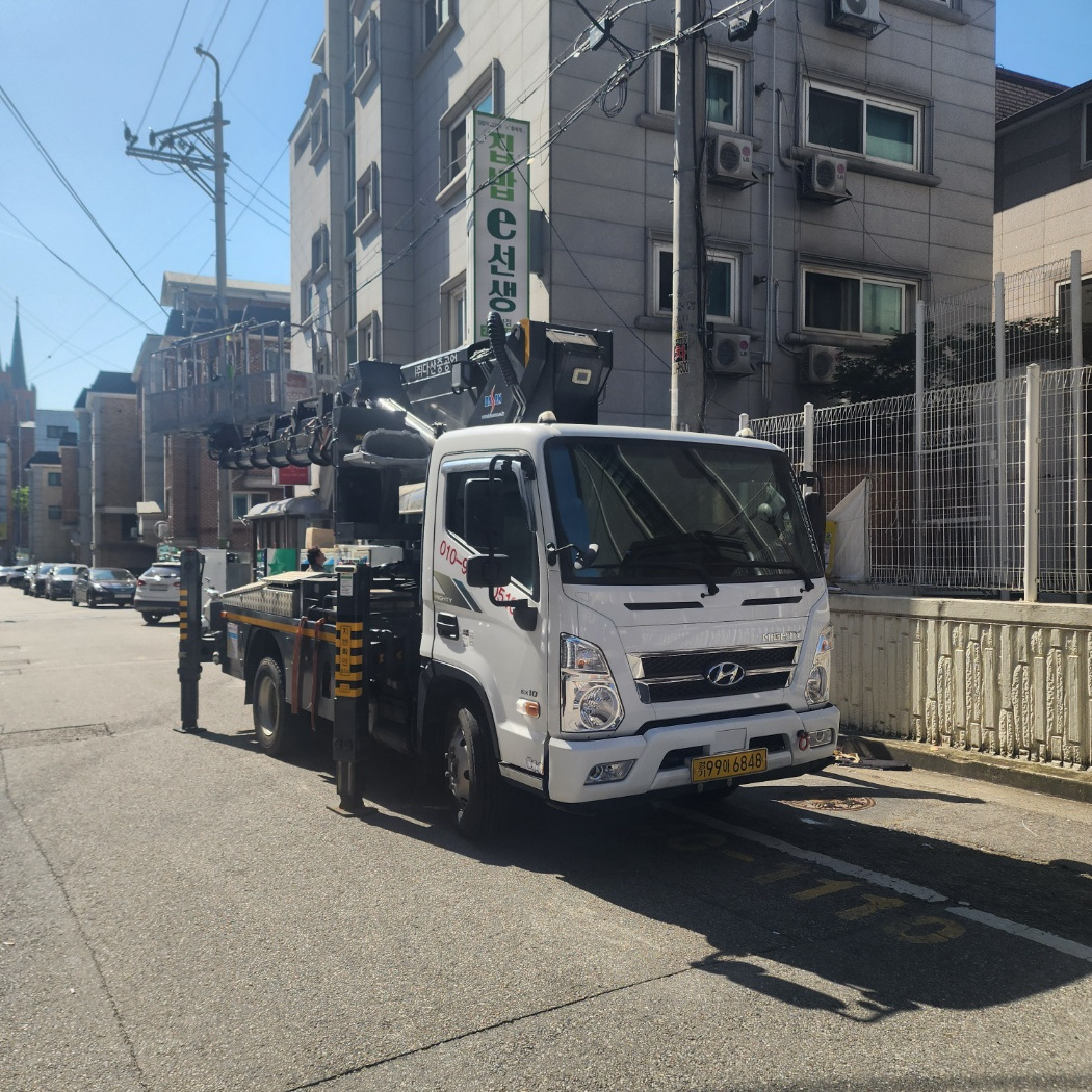 간판 LED 스카이차 작업사진