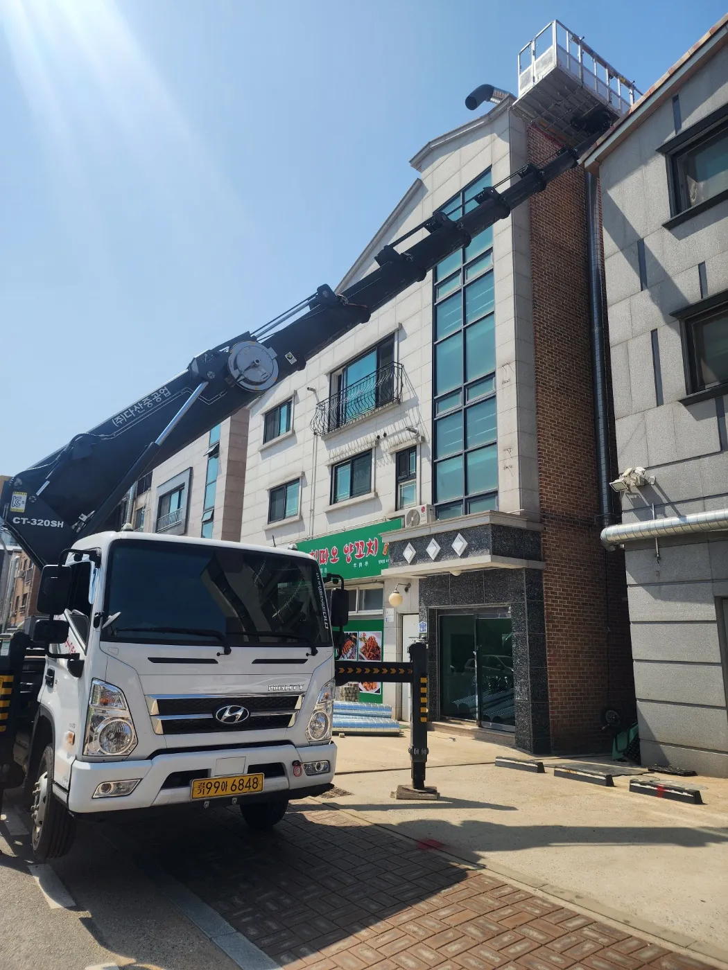 용인 스카이차 현장작업 2 - 고소작업 안전시공
